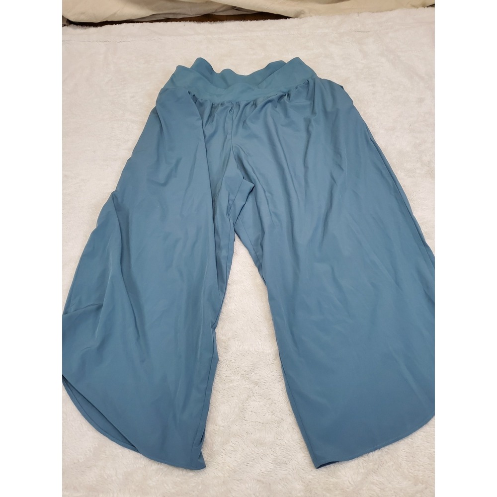 Halara Dusty Blue Casual High Rise Wide Leg Casual Pants 1X Active Gym Everyday